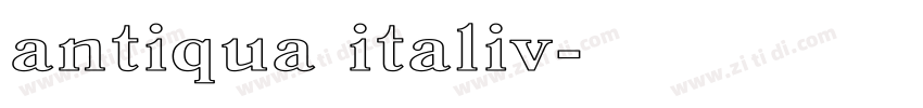 antiqua italiv字体转换